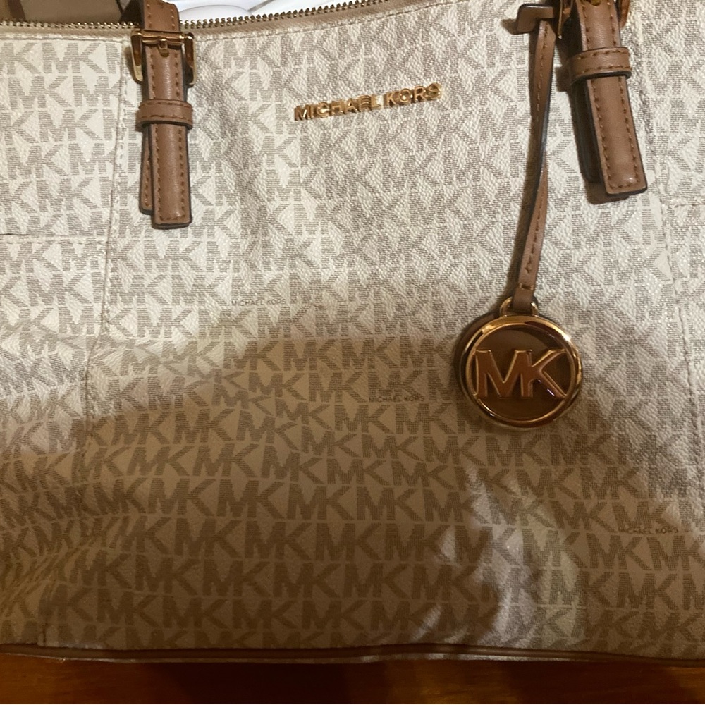 Michael Kors Brown and Cream Women's Bag